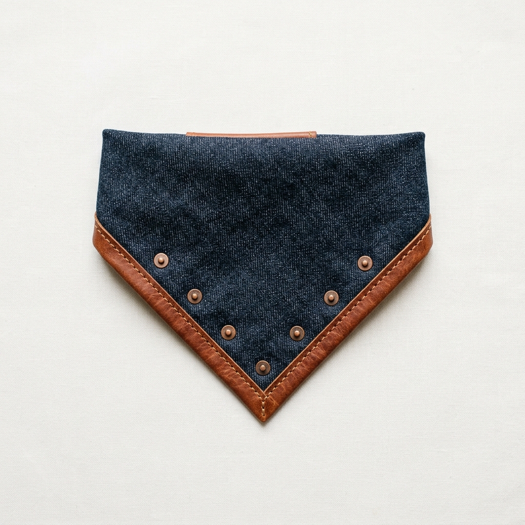 Grynora Heritage Indigo Denim Dog Bandana